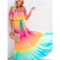 Robe d’été multicolore à coupe flatteuse – Alisha