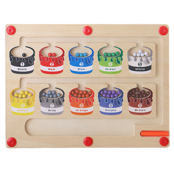 Magnetic Maze for Color and Number Recognition - MazeMagic
