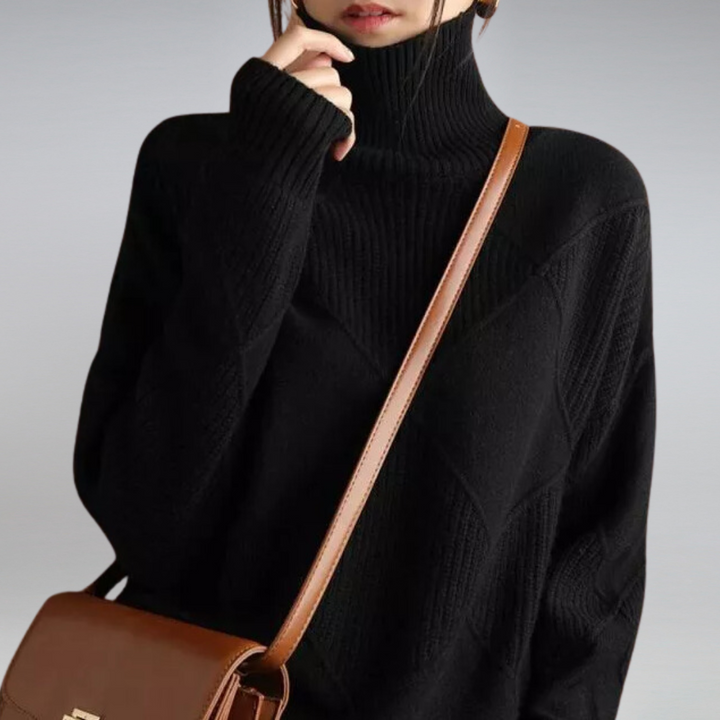 Stilvoller Damenrollkragenpullover - Isabella