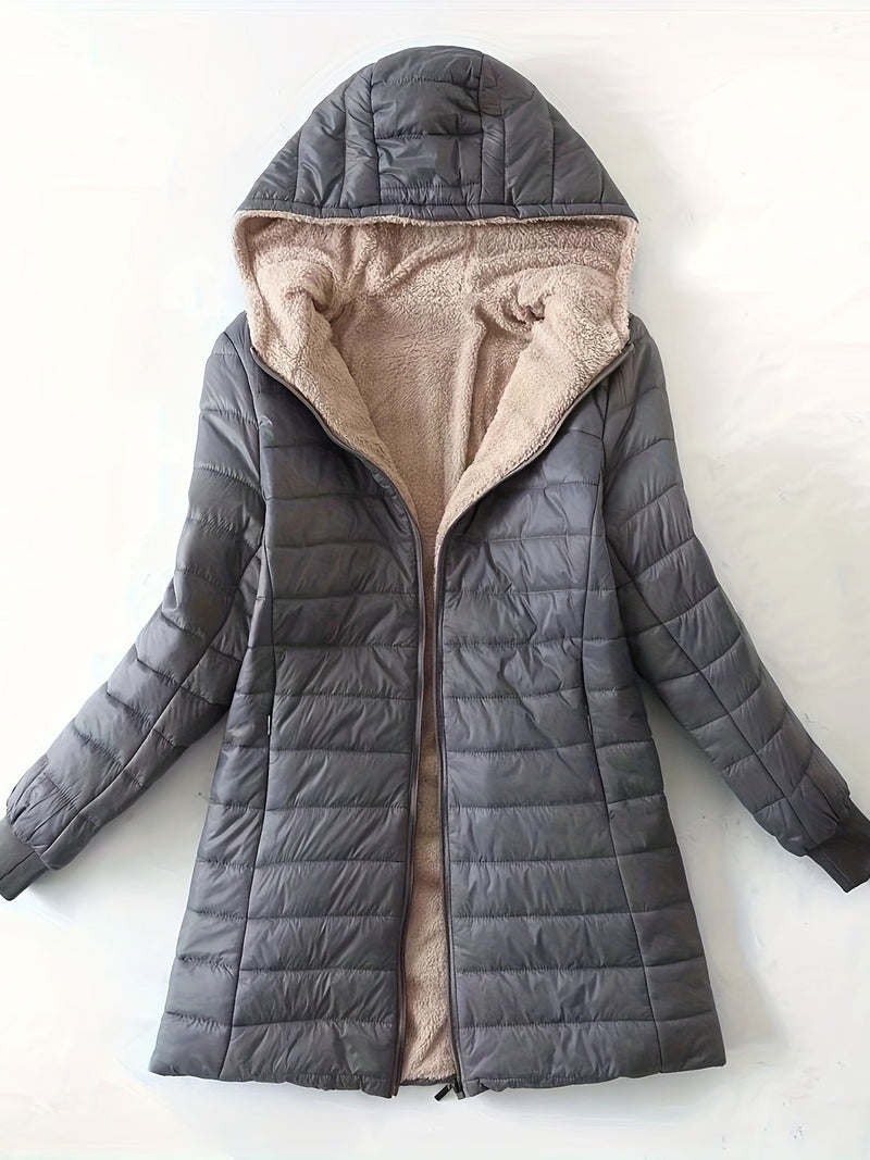 Fleecegefütterte Damenjacke mit Reißverschluss - Eliza