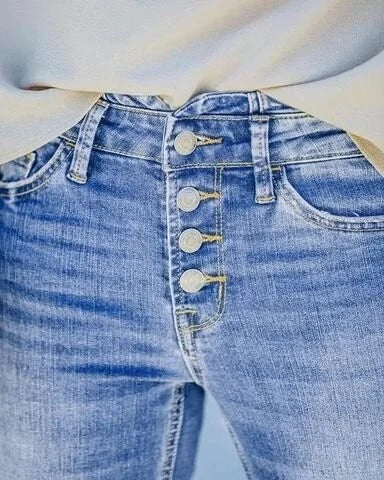 Trendige Jeanshose mit hoher Taille - Mila
