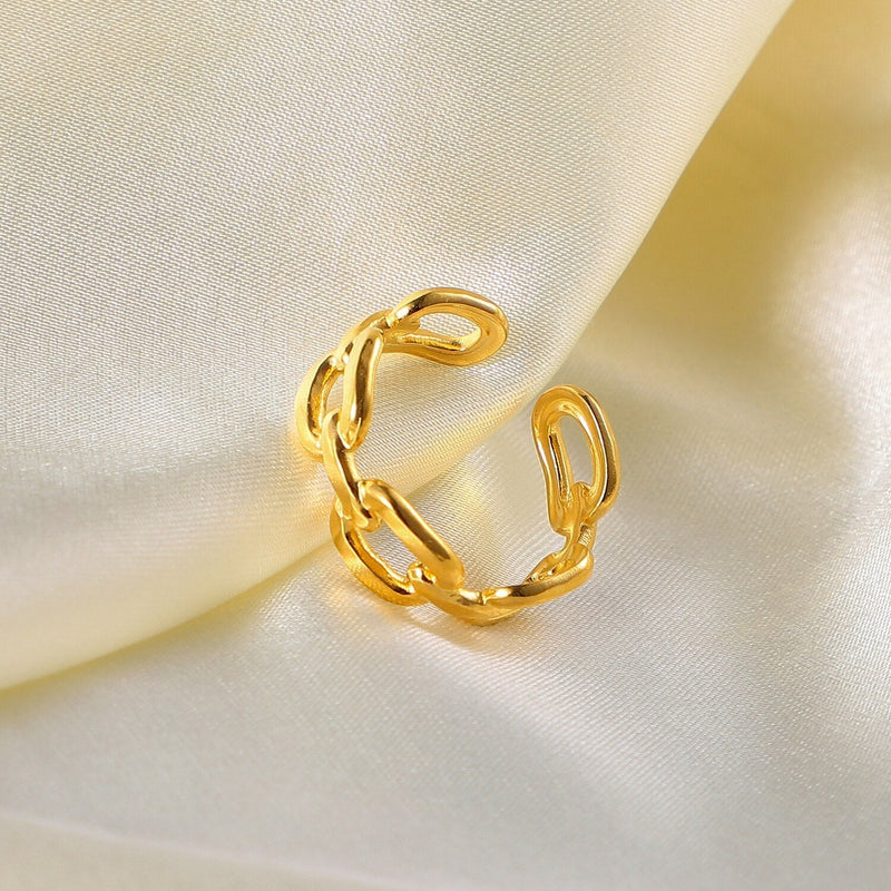 Gedraaide Schakel Open Ring - Nexa