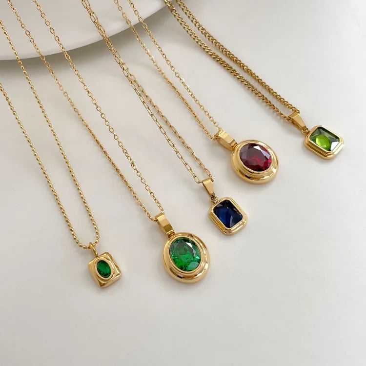 Vintage Edelsteinkette - Celeste