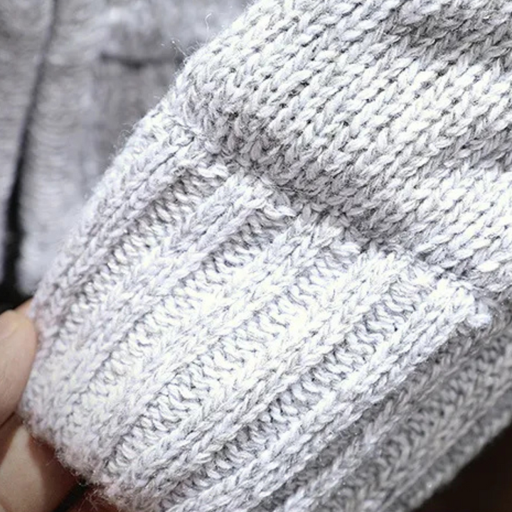 Klassische Gestrickte Kapuzenjacke für Herren - Milan