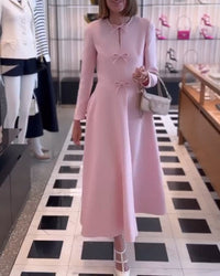 Luxuriöses Maxikleid mit Schleifen - Celine