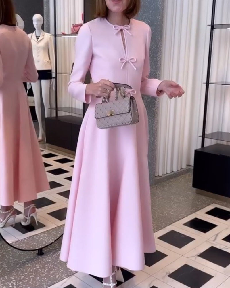 Luxuriöses Maxikleid mit Schleifen - Celine