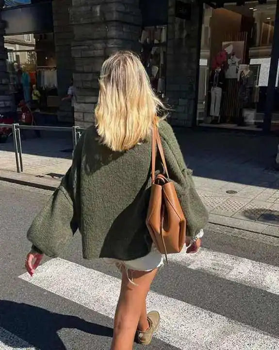 Oversized gestrickter Damenpullover - Mia