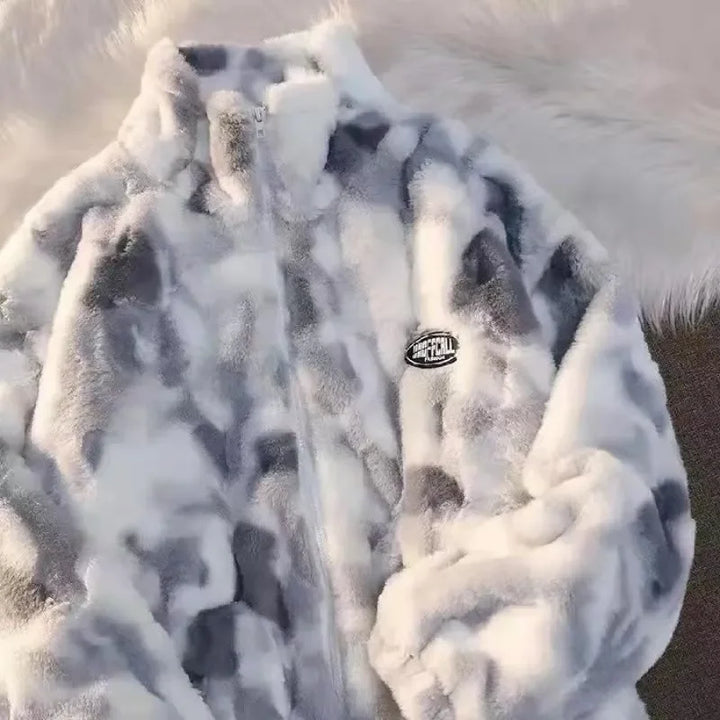 Tie-Dye Fleecejacke für Damen - Nila
