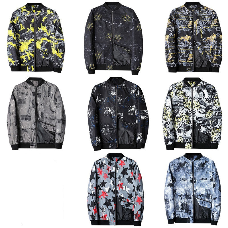 Herren Bomberjacke mit abstraktem Muster - Enzo