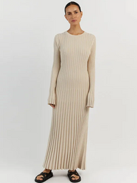 Gracie Gestricktes Maxikleid | Eng & schmeichelhaft
