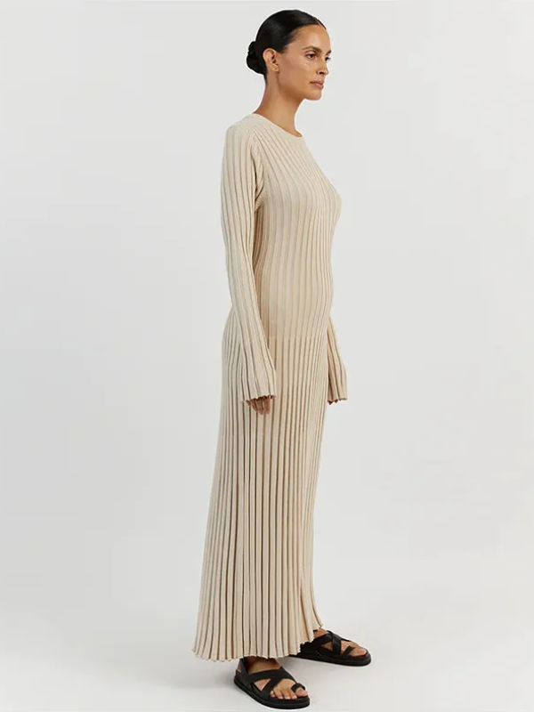 Gracie Gestricktes Maxikleid | Eng & schmeichelhaft