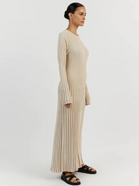 Gracie Gestricktes Maxikleid | Eng & schmeichelhaft