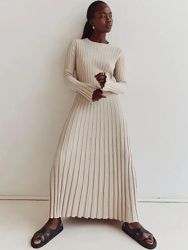Gracie Gestricktes Maxikleid | Eng & schmeichelhaft