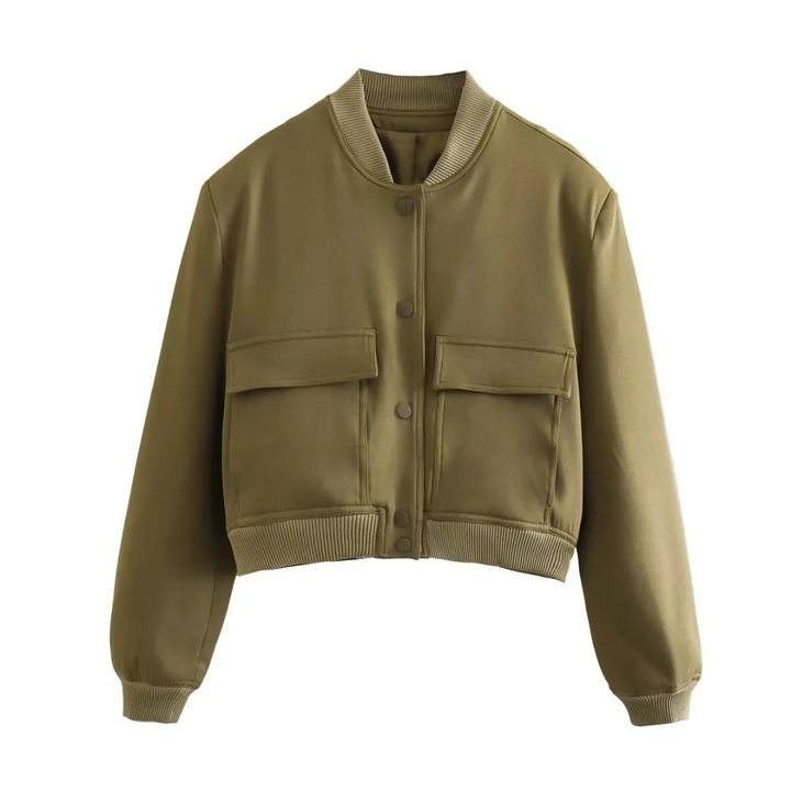 Crystal Cropped Varsity Jacke | Stilvoll & lässig