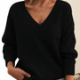 Kaschmir-Damenpullover mit V-Ausschnitt – Amira