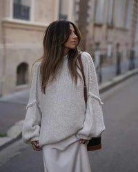 Oversized gestrickter Damenpullover - Mia