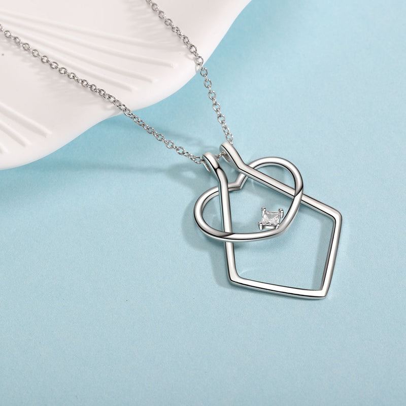 Ring Holder Heart Necklace - Amelina