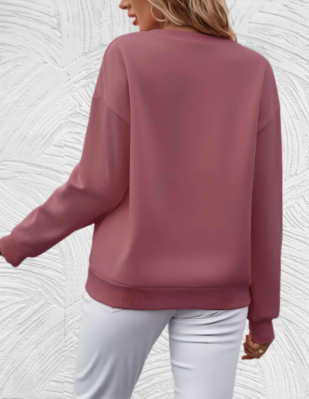 Oversized Damenpullover mit Rundhalsausschnitt - Luna