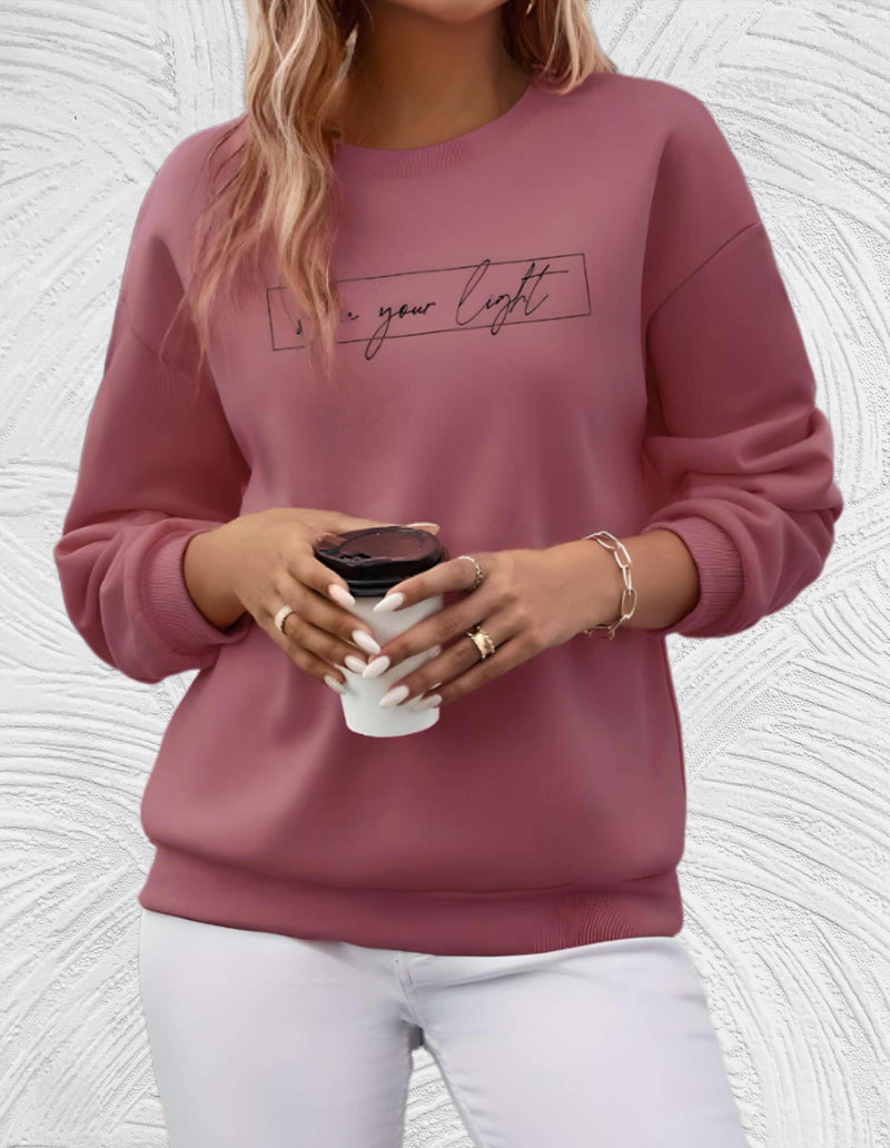 Oversized Damenpullover mit Rundhalsausschnitt - Luna