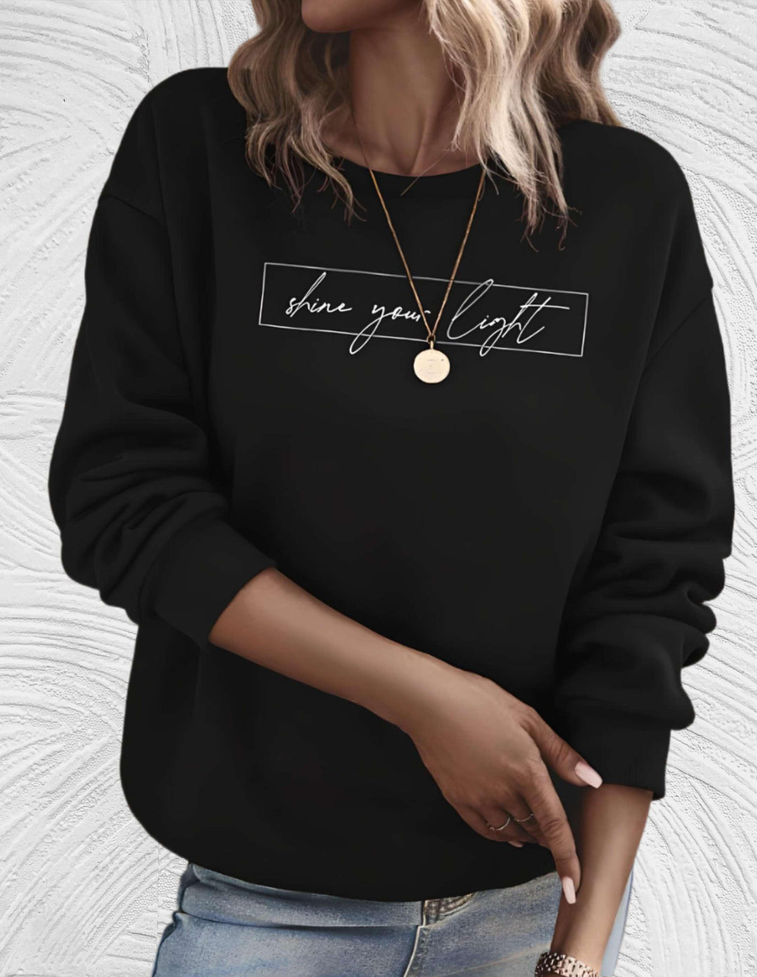 Oversized Damenpullover mit Rundhalsausschnitt - Luna