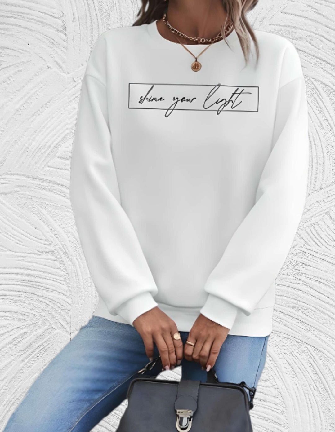 Oversized Damenpullover mit Rundhalsausschnitt - Luna