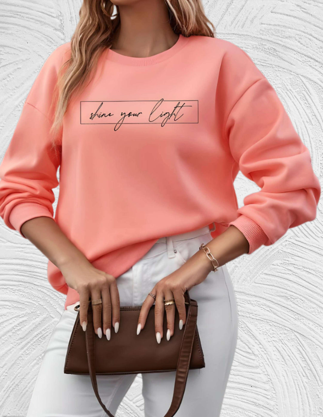 Oversized Damenpullover mit Rundhalsausschnitt - Luna