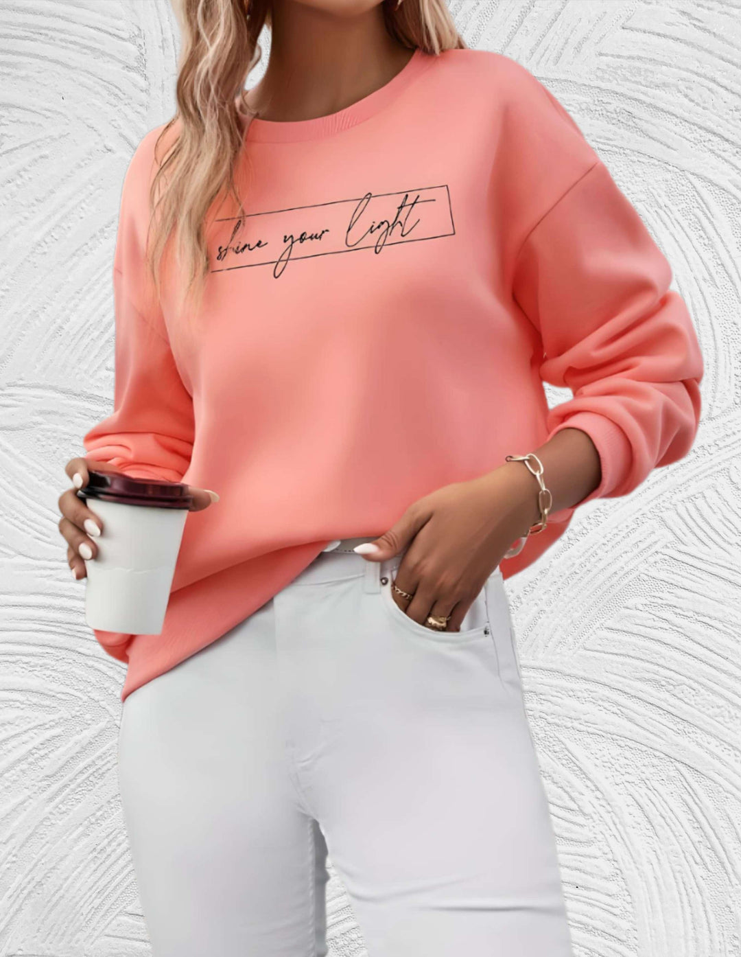 Oversized Damenpullover mit Rundhalsausschnitt - Luna