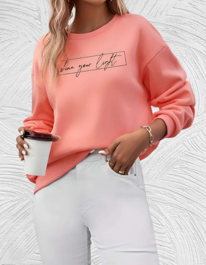 Oversized Damenpullover mit Rundhalsausschnitt - Luna