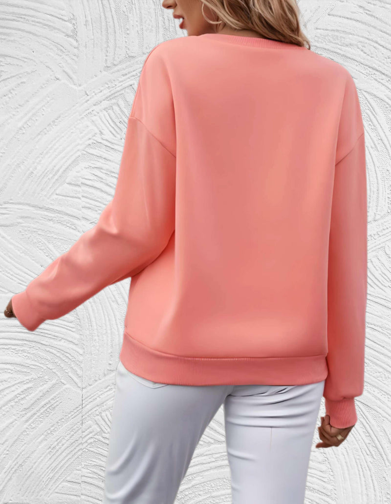 Oversized Damenpullover mit Rundhalsausschnitt - Luna