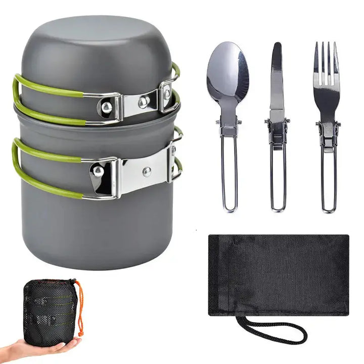 Camping Pan Set with Cutlery - TrekChef