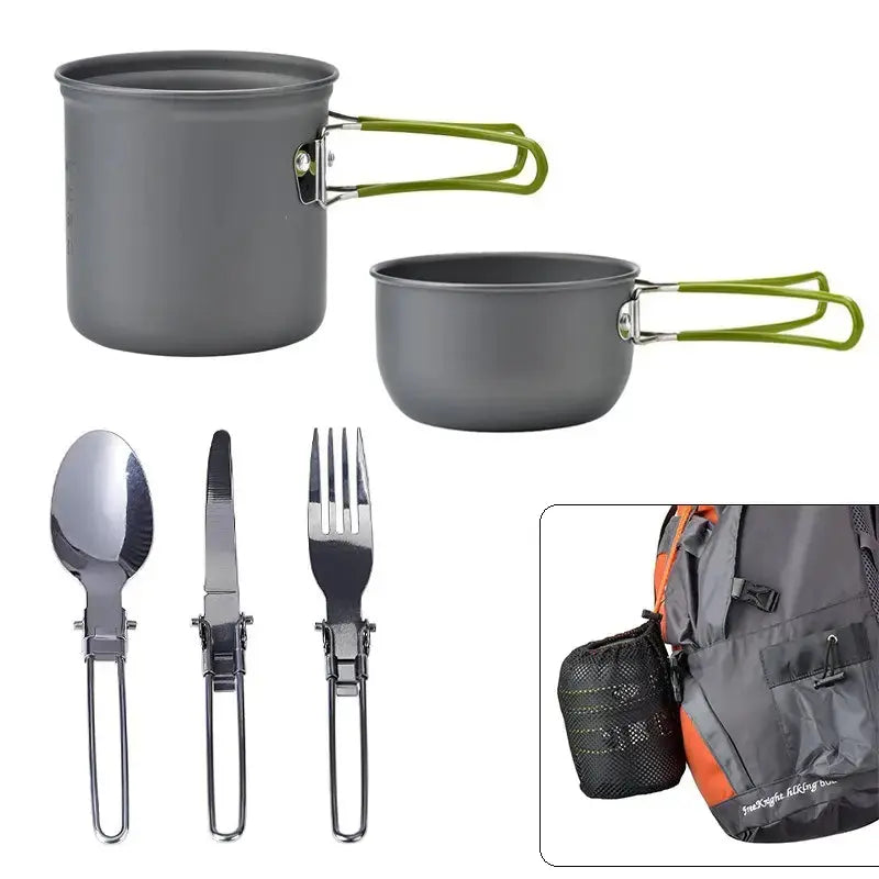 Camping Pan Set with Cutlery - TrekChef
