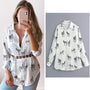 Didi Tiermuster Bluse | Eine elegante, satinierte Damenbluse