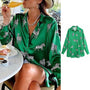 Didi Tiermuster Bluse | Eine elegante, satinierte Damenbluse