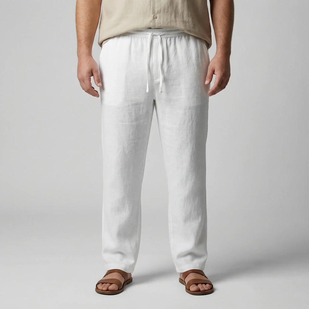 Ankle-Length Drawstring Casual Pants - Adam