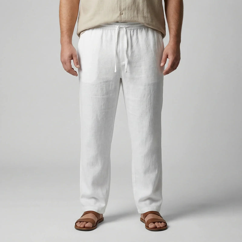 Ankle-Length Drawstring Casual Pants - Adam