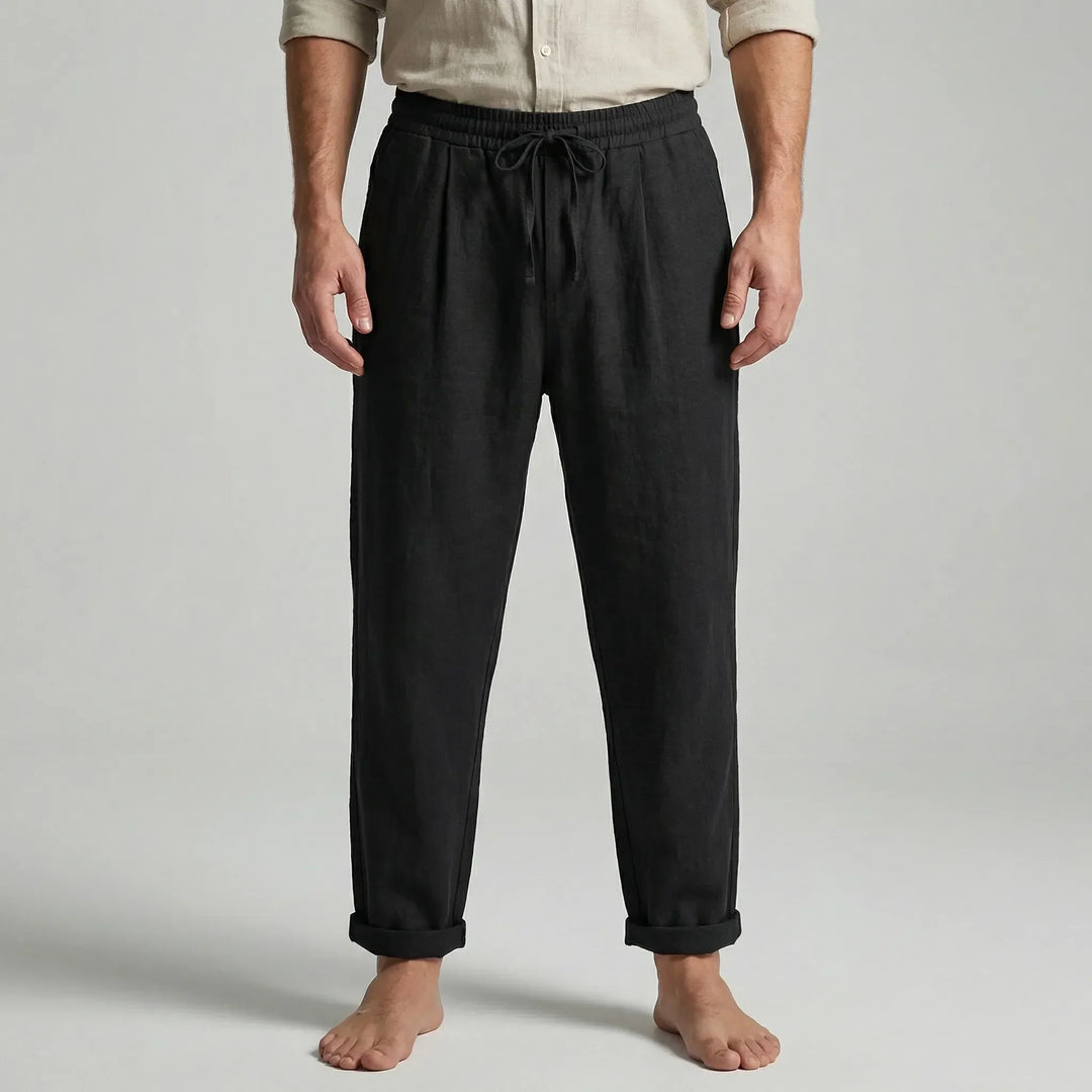 Ankle-Length Drawstring Casual Pants - Adam
