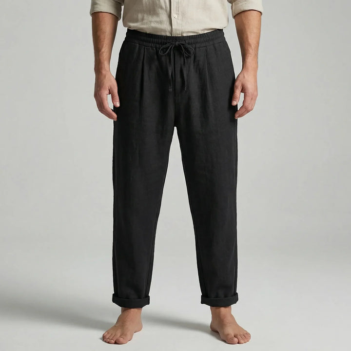 Ankle-Length Drawstring Casual Pants - Adam