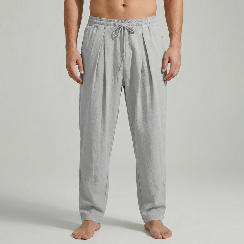 Ankle-Length Drawstring Casual Pants - Adam