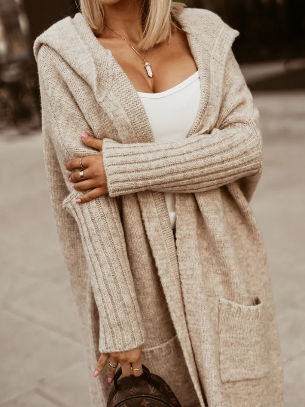 Paige langer Kapuzenmantel | Weich & warm
