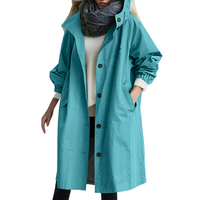 Winddichter Damen-Trenchcoat mit Kapuze - Luna