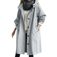 Winddichter Damen-Trenchcoat mit Kapuze - Luna