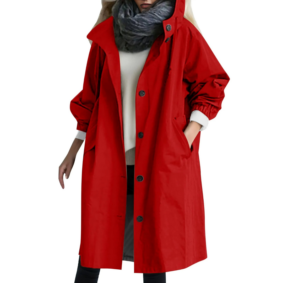 Winddichter Damen-Trenchcoat mit Kapuze - Luna