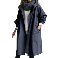 Winddichter Damen-Trenchcoat mit Kapuze - Luna