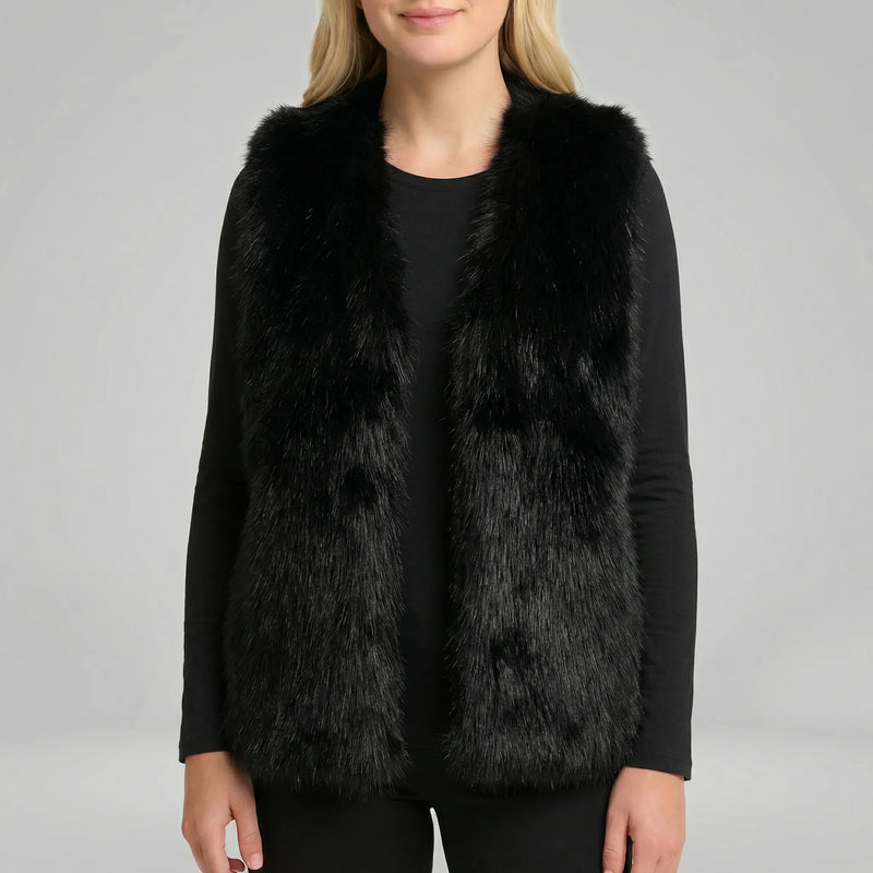 Ärmelloser Kunstfell-Weste - Elaine