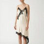 Asymmetric Lace Slip Dress -  Mable