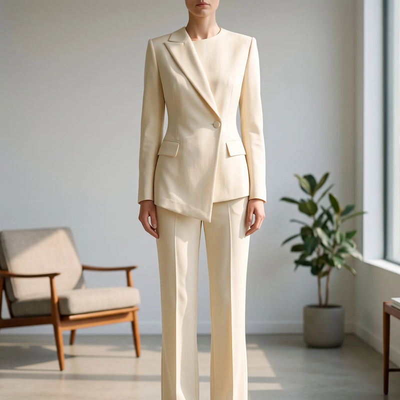 Asymmetrisch Getailleerd Broekpak Dames -  Suzanne