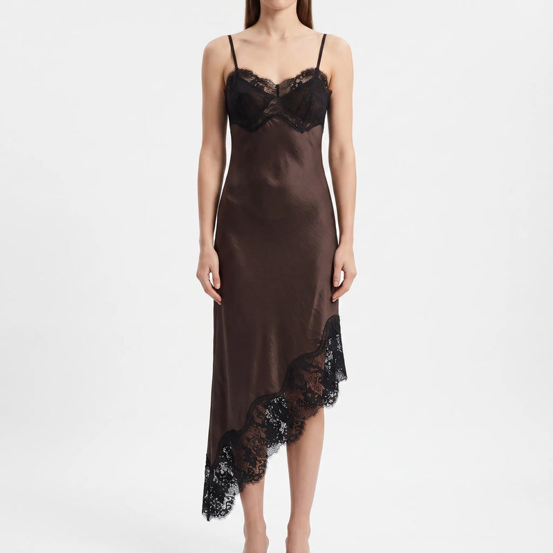 Asymmetrische Midi-Slipdress -  Sally