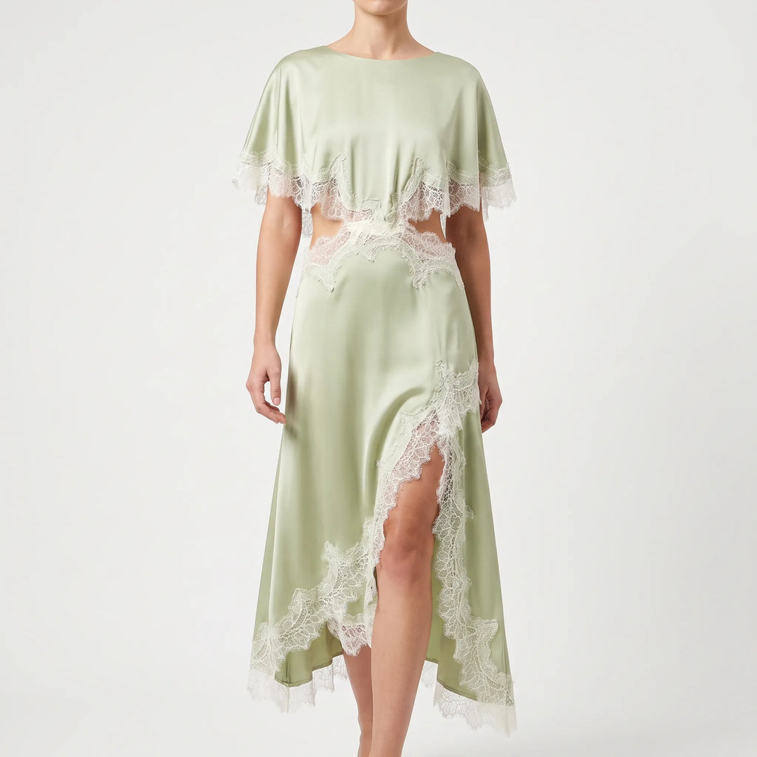 Asymmetrische Midi Feestjurk -  Diana