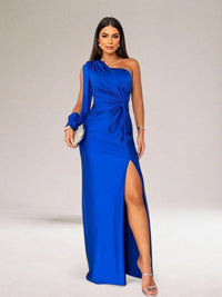 Asymmetrisches Einärmeliges Abendkleid - Joy