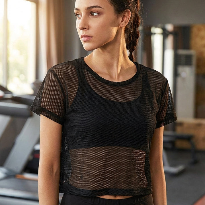 Atmungsaktive Sportoberteile Aus Netz - Kaylee